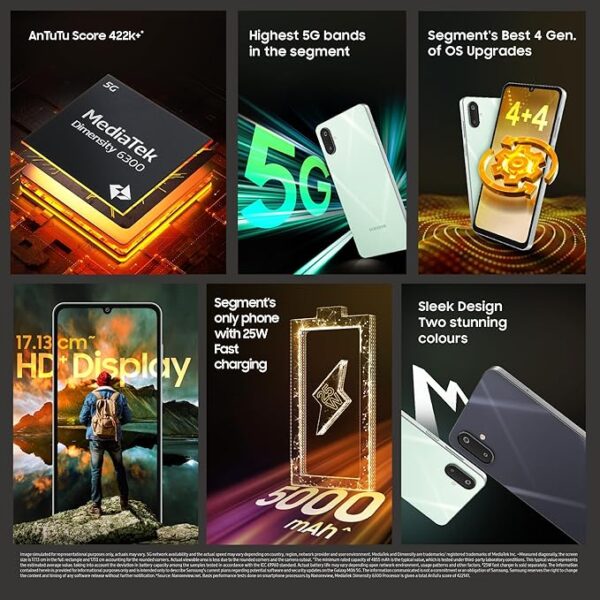 A05 LIGHT GREEN SAMSUNG MOBILE PHONE 1